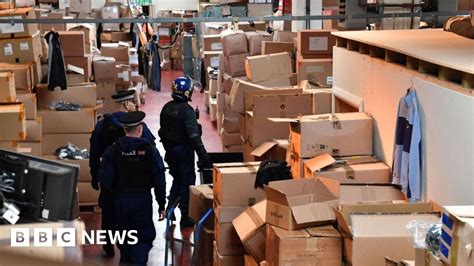 manchester warehouse fake clothes|manchester police warehouse raid.